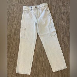 Express Jeans Straight Ankle High Rise